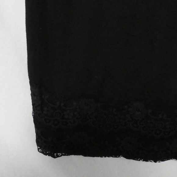 ADDITION ELLE | 1X | Black Sleeveless Top With Lace Trim Hem - Picture 12 of 14